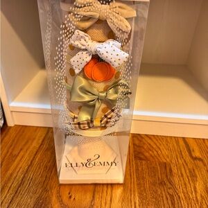 Polka Dot Bath Set - Cream and Orange